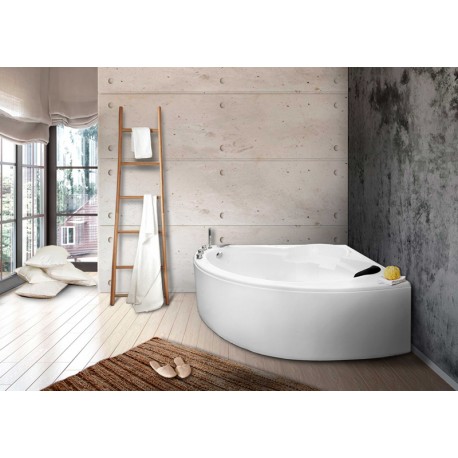 Bañera sin hidromasaje 135x135 cm angular con faldones OSLO