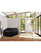 Bañera sin hidromasaje 150x150 angular BRUSELAS negra