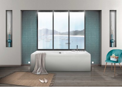 bañera sin hidromasaje rectangular con faldones ATENAS