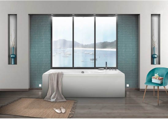 bañera sin hidromasaje rectangular con faldones ATENAS