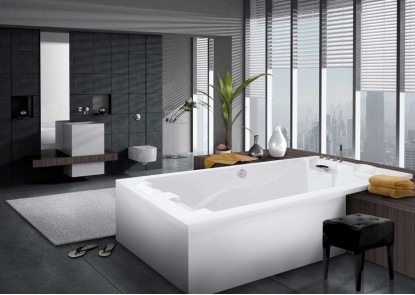Bañera sin hidromasaje rectangular con faldones ILLINOIS