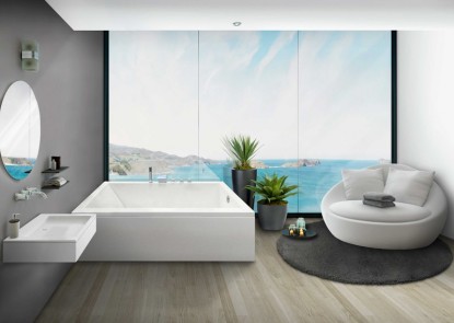 Bañera sin hidromasaje rectangular con faldón BARCELONA