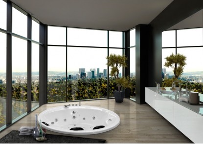 Bañera hidromasaje redonda encastrada NUEVA ORLEANS