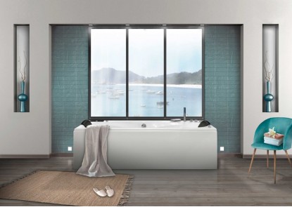 bañera rectangular con faldones ATENAS