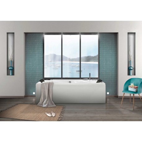 bañera rectangular con faldones ATENAS