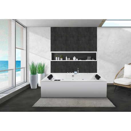 Bañera de hidromasaje rectangular con faldón KURSAAL