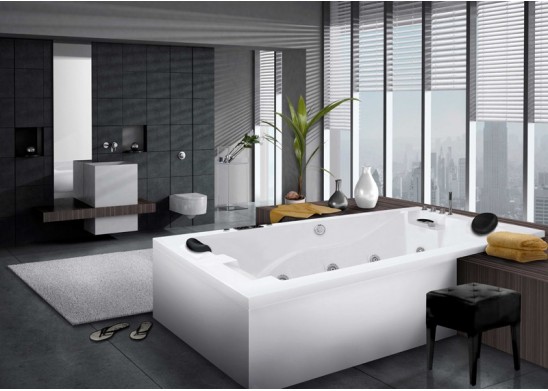 Bañera de hidromasaje rectangular con faldón ILLINOIS