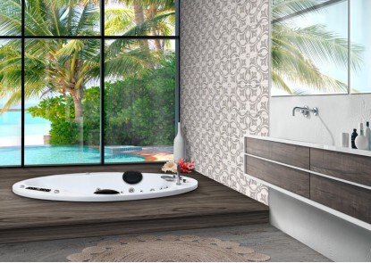 Bañera Hidromasaje redonda para encastrar MIAMI