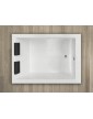 Bañera sin hidromasaje rectangular con reposacabezas BARCELONA