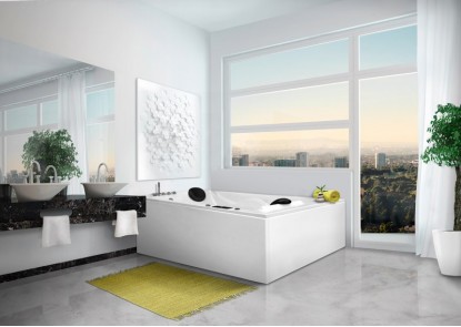 Bañera rectangular hidromasaje con faldón MICHIGAN