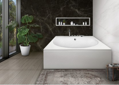 Bañera sin hidromasaje cuadrada con faldones KYONA