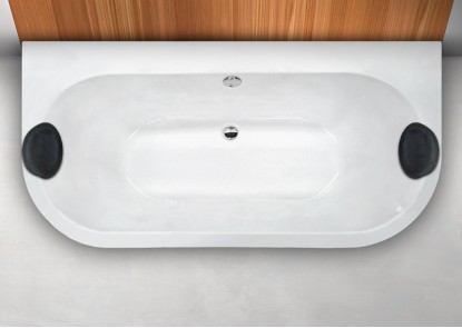 Bañera sin hidromasaje ovalada con reposacabezas ARCADIA