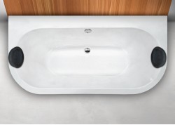Bañera sin hidromasaje ovalada con reposacabezas ARCADIA