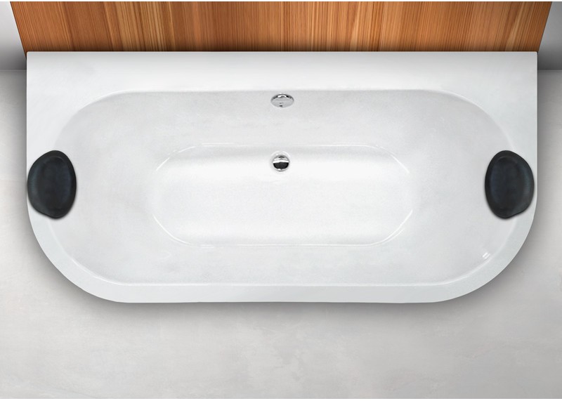 Bañera sin hidromasaje ovalada con reposacabezas ARCADIA
