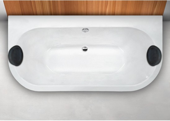 Bañera sin hidromasaje ovalada con reposacabezas ARCADIA