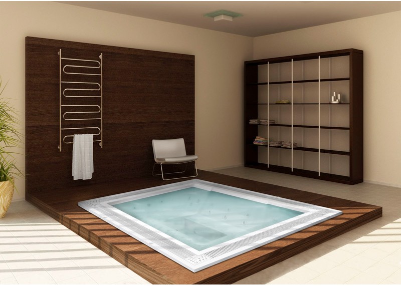 SPA 8 plazas rectangular con rebosadero ref. 8040, empotrado