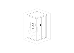 Cabina cuadrada CRETA con asiento