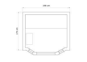Sauna Tradicional ST-4020, dimensiones