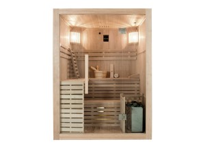 Sauna tradicional de vapor ST-4030, frontal acristalado