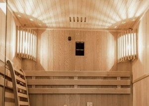 Sauna de vapor tradicional ST-4030, detalle de iluminación.