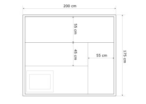 Sauna de Vapor Tradicional  ST-6000, dimensiones