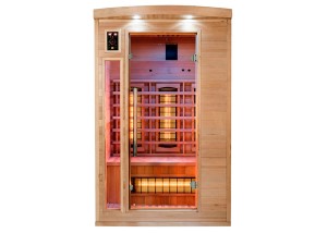 Sauna Infrarrojos SI-2030, frontal con iluminación exterior