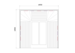 SI-6000 Sauna Infrarrojos, dimensiones