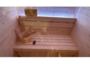 Detalle interior de Sauna exterior tradicional de vapor SE-2000