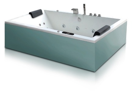 Bañera con faldón de color