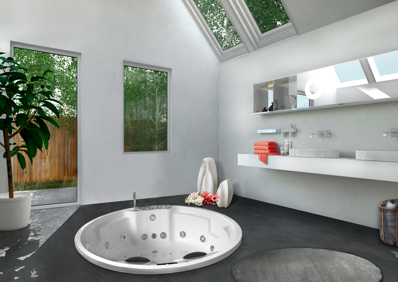 Baignoire encastrée pour hôtels